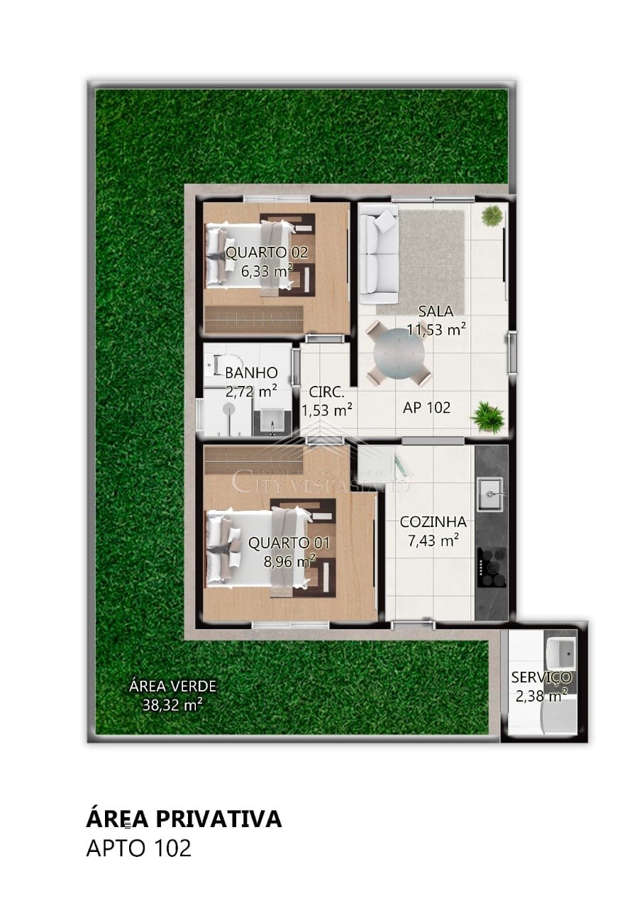 Apartamento - 2 quartos - Serra Dourada, Vespasiano - código 1480 - foto 9