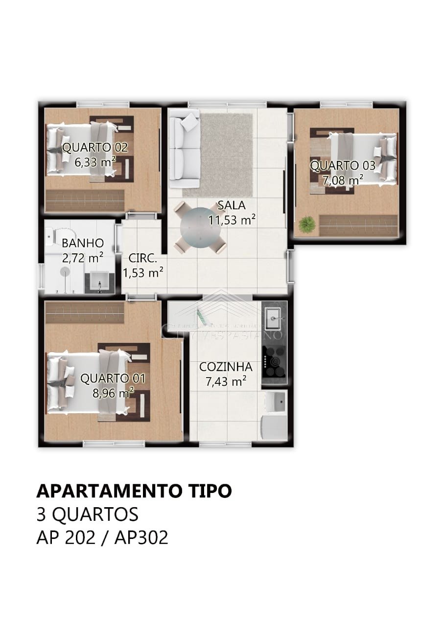 Apartamento - 3 quartos - Serra Dourada, Vespasiano - código 1482 - foto 9