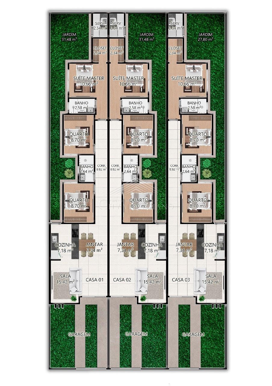 Casa - 3 quartos - Chacaras Reunidas, São José da Lapa - código 1489 - foto 2